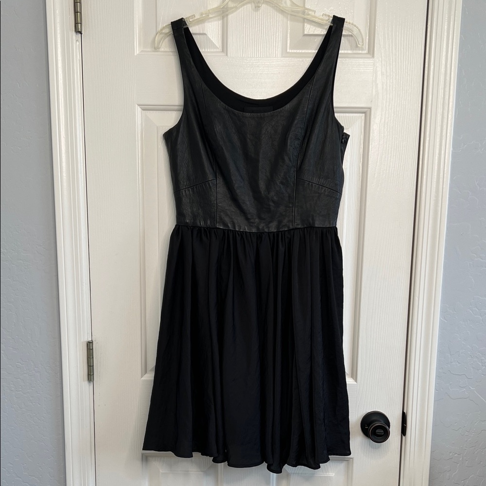 Marna Ro Black Leather Dress